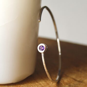 Pulsera Fiona Plata y Amatist