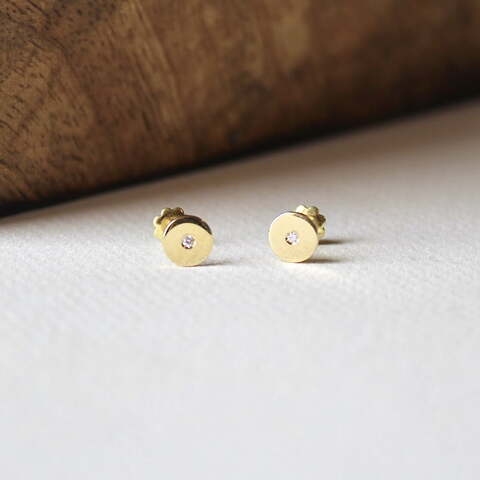 Pendientes Dúnia Oro y Diamante