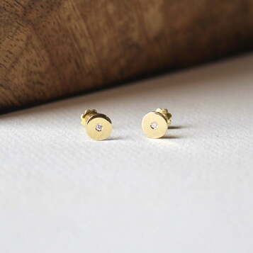 Pendientes Dúnia Oro y Diamante