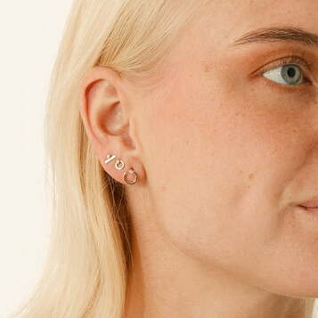 Pendientes Cloe mini Oro y Diamante