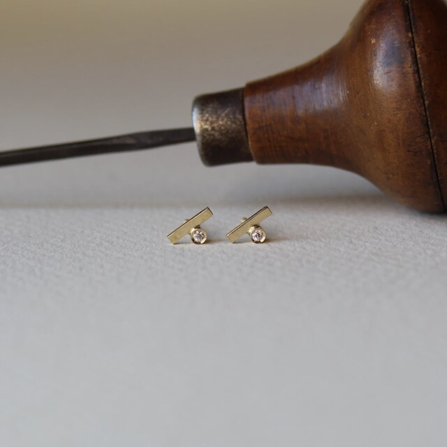Pendientes Lis kids Oro y Diamante
