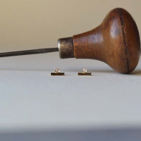 Pendientes Lis kids Oro y Diamante