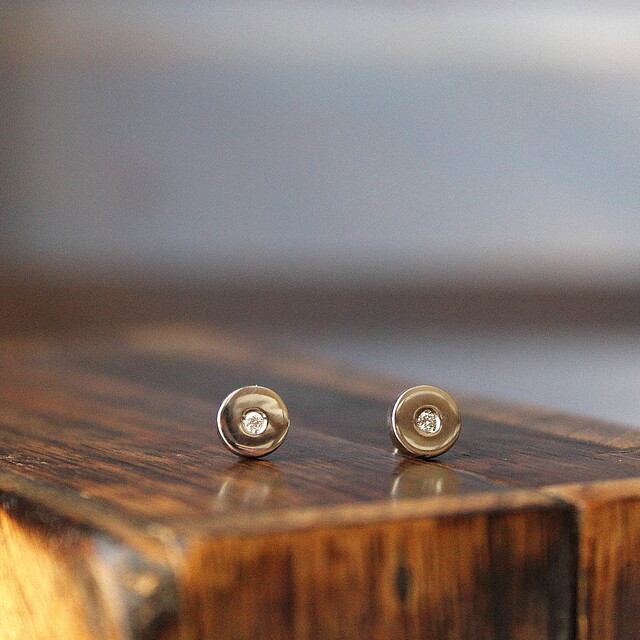Pendiente Nora  kids Plata y Diamante