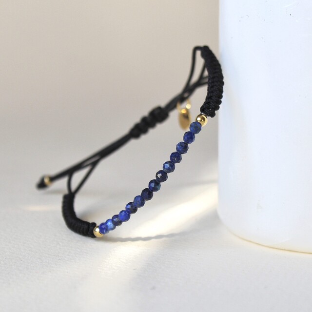 Pulsera Martina Lapizlázuli en Plata con Baño de Oro