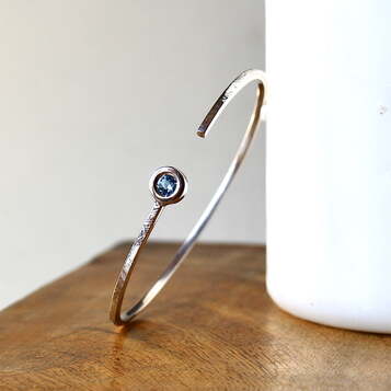 Pulsera Fiona Plata y Topacio