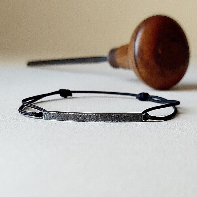 Pulsera MAN Rusk BLACK Plata