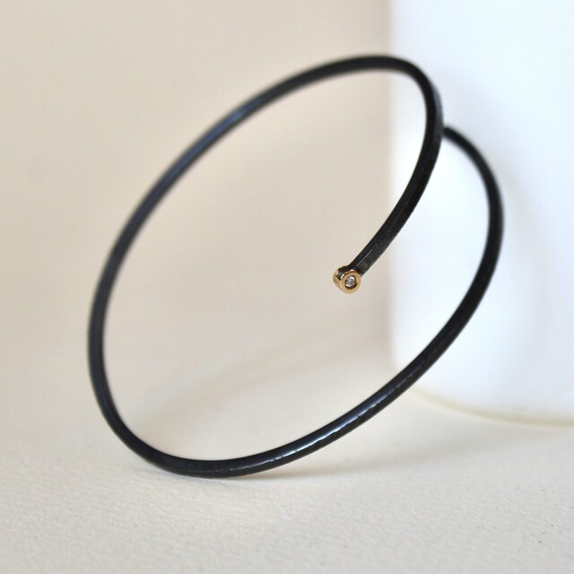 Pulsera Bruna Oro, Diamante y Plata