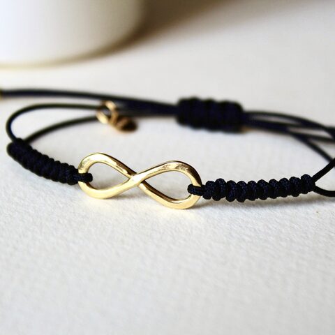 Pulsera infinito martelé Plata con baño de oro