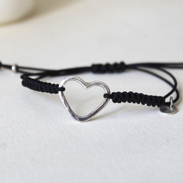 Pulsera Corazón martelé Plata