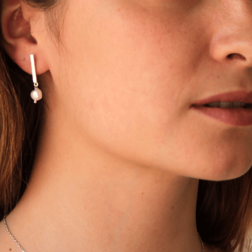 Pendientes Jana en Plata y Perla