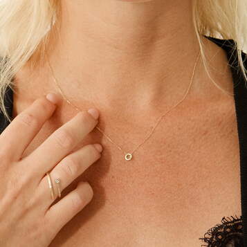 Colgante Cloe mini Oro y Diamante