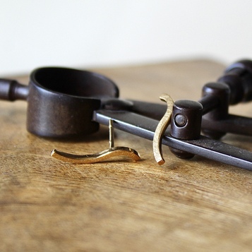 Pendientes Serpentín Plata con baño de Oro