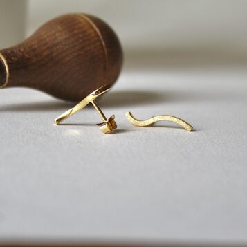 Pendientes Serpentín Plata con baño de Oro