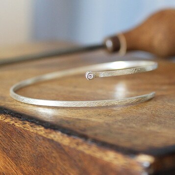 Pulsera Aura Diamante y Plata