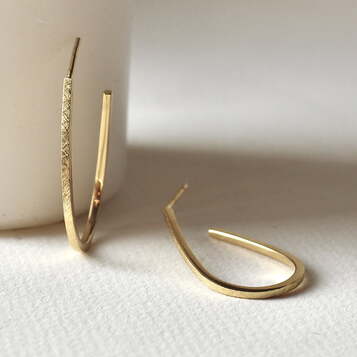 Pendientes Aixa en Plata con Baño de Oro