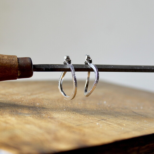 Pendientes Cora pequeño Plata