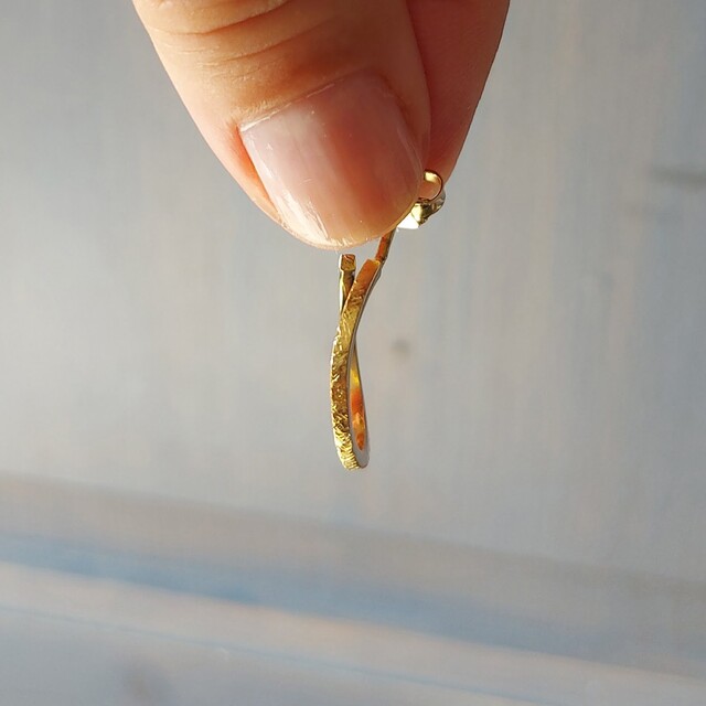 Pendientes Cora pequeño en Plata con baño de Oro