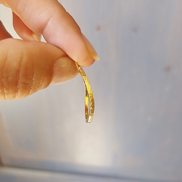 Pendientes Cora pequeño en Plata con baño de Oro