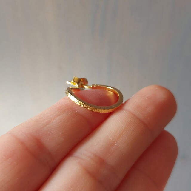 Pendientes Cora pequeño en Plata con baño de Oro