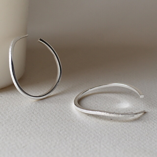Pendientes Cora grande Plata