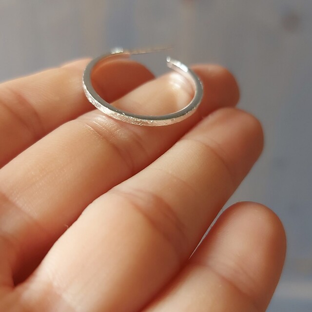 Pendientes Aro mediaNo Plata