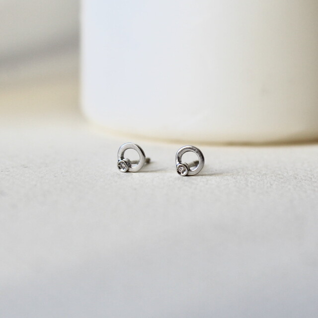 Pendiente Cloe mini kids Diamante y Plata