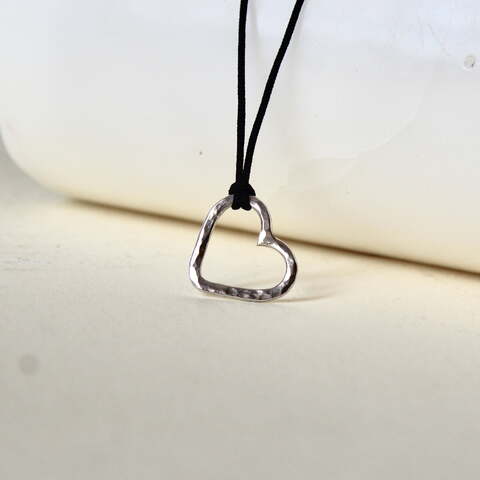 Colgante Corazón martelé Plata