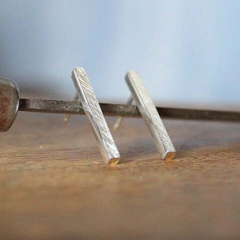 Pendientes Rusk Plata Grande