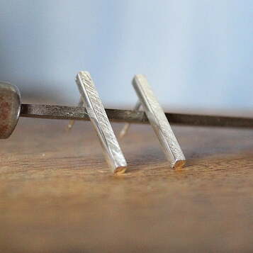 Pendientes Rusk Plata Grande