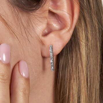 Pendientes Rusk Plata Grande