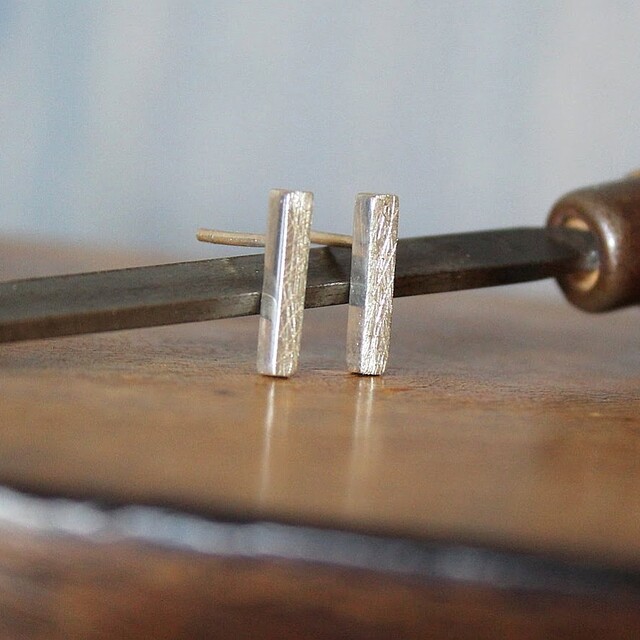 Pendientes Rusk Plata pequeño