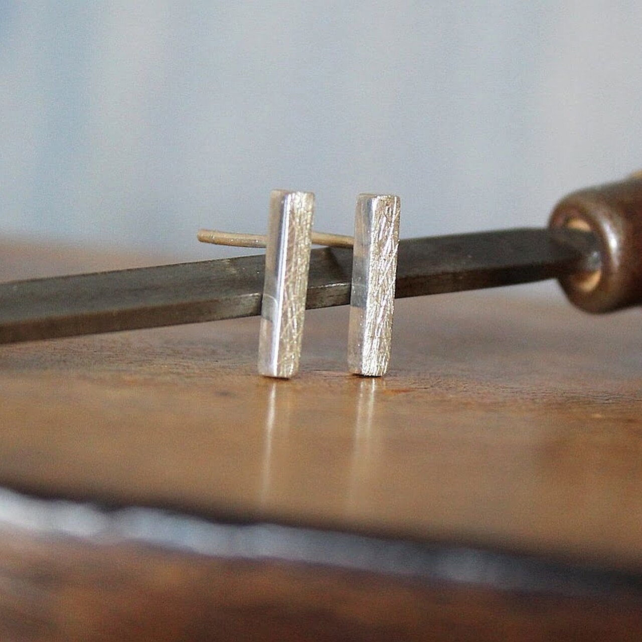 Pendientes Rusk Plata pequeño