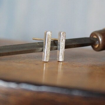 Pendientes Rusk Plata pequeño
