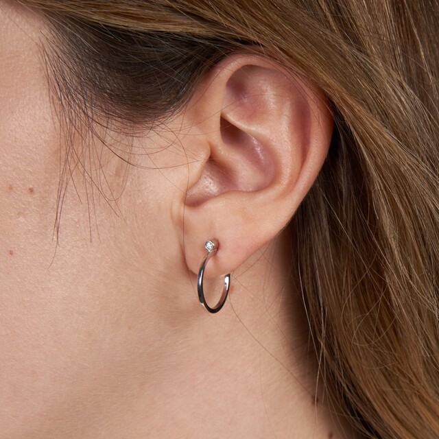 Pendientes Adra Diamante y Plata