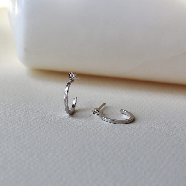Pendientes Adra Diamante y Plata
