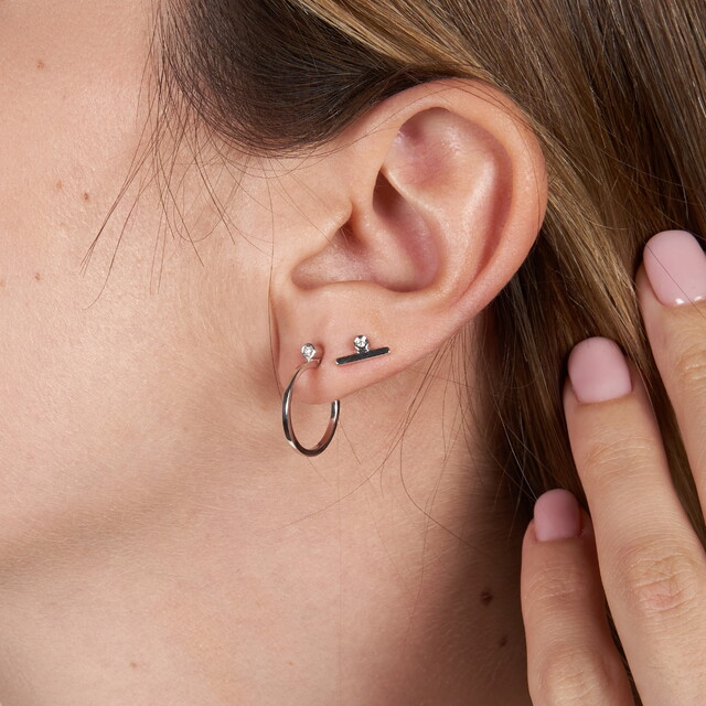 Pendientes Adra Diamante y Plata
