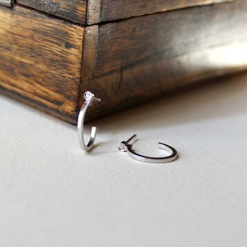 Pendientes Adra Diamante y Plata