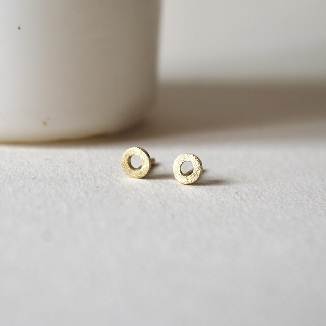 Pendientes mini Aro KIDS en Plata con baño de Oro