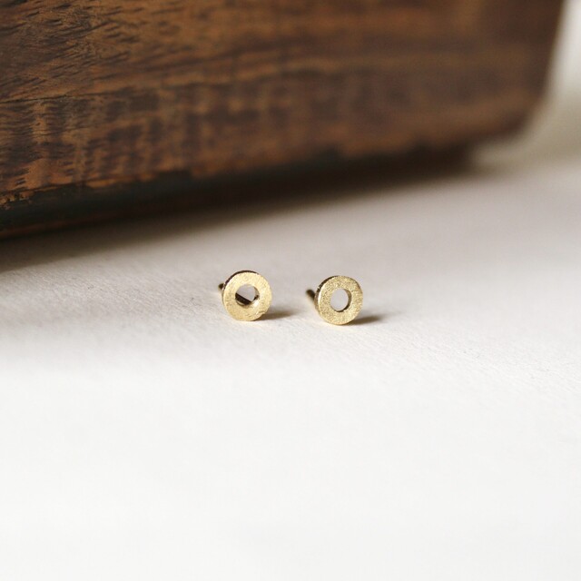 Pendientes mini Aro KIDS en Plata con baño de Oro