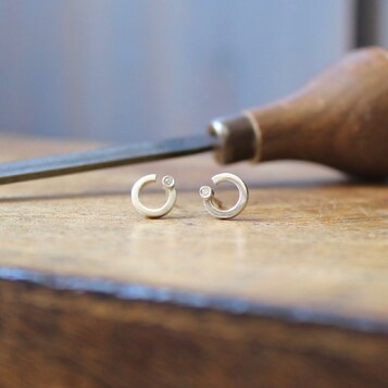 Pendientes ARLET Diamante y Plata