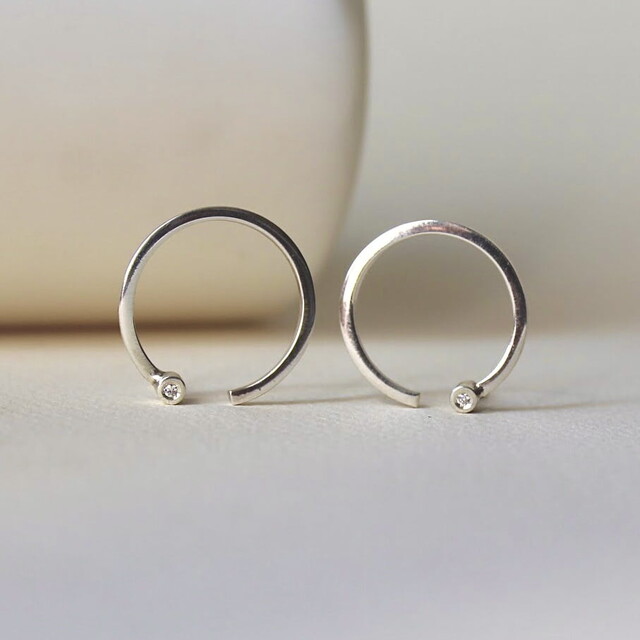 Pendientes Nadia Diamante y plata