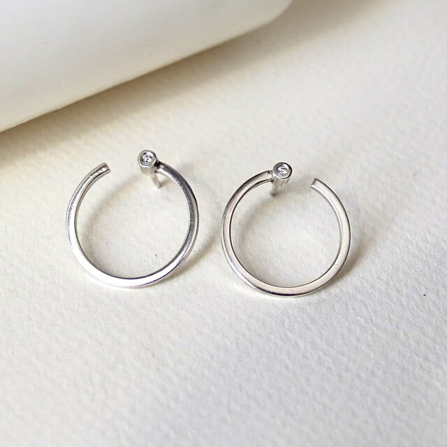 Pendientes Nadia Diamante y plata