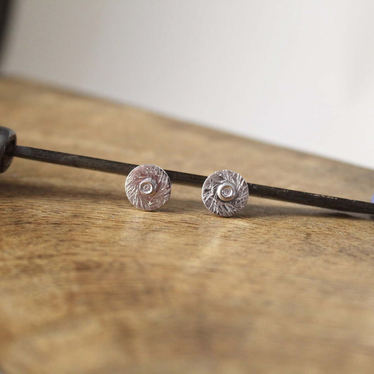 Pendientes Quer Plata y Diamante