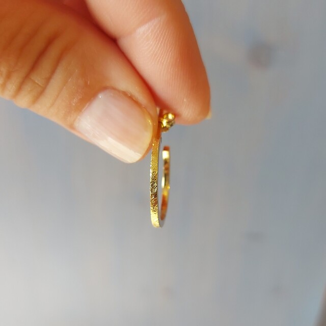 Pendientes Aro pequeño en Plata con baño de Oro