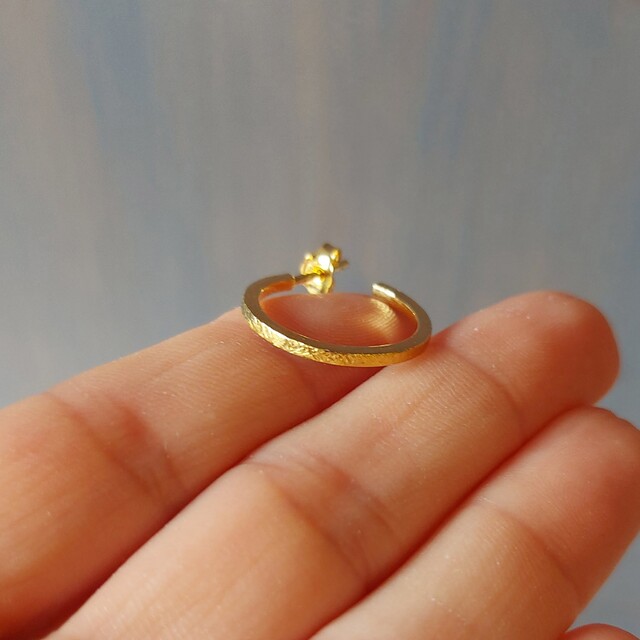 Pendientes Aro pequeño en Plata con baño de Oro