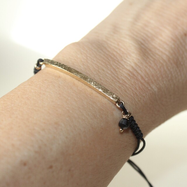 Pulsera Mia grande Plata con baño de oro y Espinela