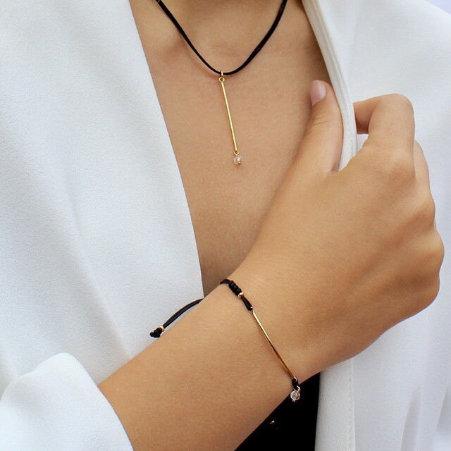 Pulsera AIDA en plata con baño de oro