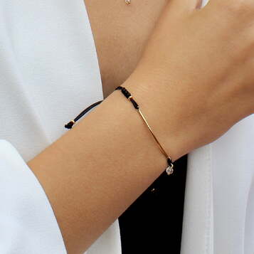 Pulsera AIDA en plata con baño de oro