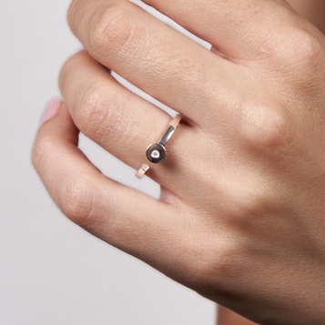 Anillo Nora Plata y Diamante