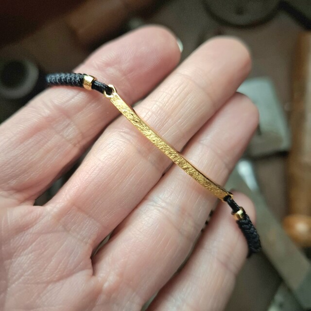 Pulsera Man Rusk Plata con Baño de oro